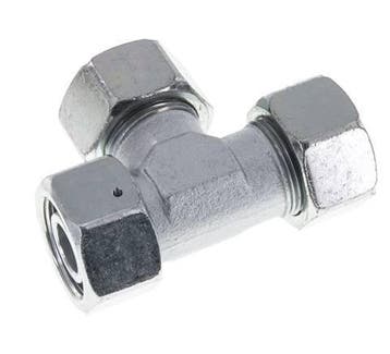 25S Zink Geplateerd Staal Rechte Hoek Tee Snij Fitting Met, Verzenden, Nieuw