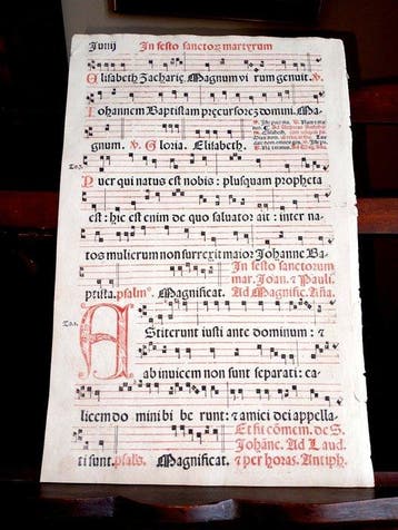 Catholic Church - Antiphonarium Romanum sheet Italian Venice