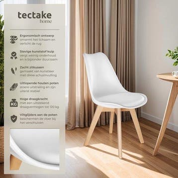 2dekans | tectake® Eetkamerstoel Frederikke - Set van 2, Ophalen of Verzenden, Zo goed als nieuw