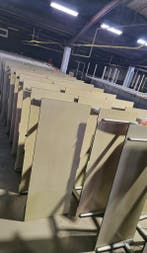 60x Tweedehands Ahrend Zit-Sta bureaus | 200x80 | Elektrisch, Receptie of Entree, Ophalen of Verzenden, Gebruikt, Bureau