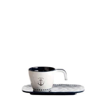 Scheepsservies Sailor Soul Espresso kopjes en schotels - 6 s, Ophalen of Verzenden, Nieuw