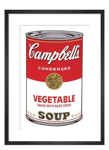 Andy Warhol - “Campbells Soup 1, vegetable, 1968”.