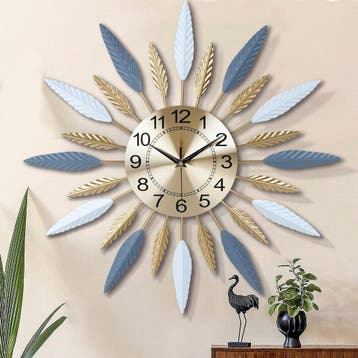 Stille Klok Sunburst Design | Laatste Stuk!, Huis en Inrichting, Woonaccessoires | Klokken, Ophalen of Verzenden, Zo goed als nieuw