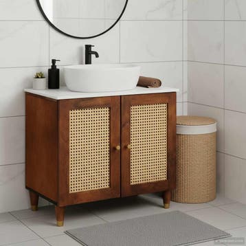Modern wastafelmeubel - Retoerdeal met 41% korting!, Zo goed als nieuw, Minder dan 100 cm, Wastafelkast, 25 tot 50 cm