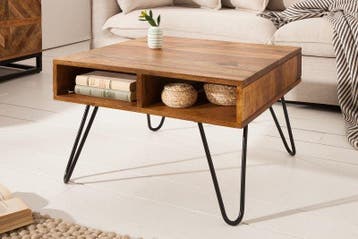 Handgemaakte salontafel SCORPION 60cm massief sheeshamhout, Ophalen of Verzenden, Nieuw