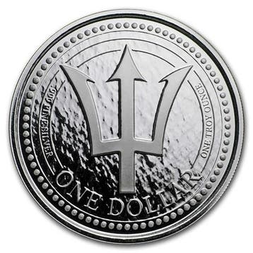 Barbados Trident 1 oz 2018 (30.000 oplage), Verzenden, Midden-Amerika, Losse munt, Zilver