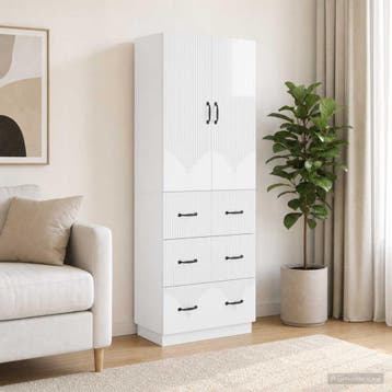 vidaXL Kastenset 2 st 66 x 34,5 x 87 cm Bewerkt hout, Huis en Inrichting, Kasten | Overige, Verzenden, Nieuw