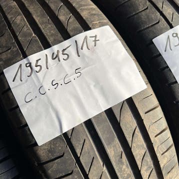 2 x Continental SportContact 5 195-45-17 Zomerbanden 4,5mm, Gebruikt, 17 inch, Ophalen of Verzenden, Band(en)