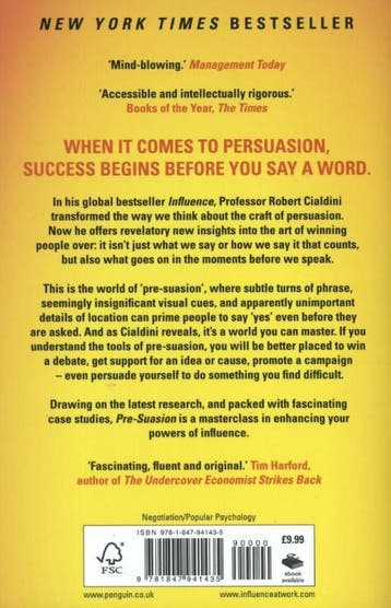 Pre-suasion 9781847941435 Robert Cialdini, Verzenden, Zo goed als nieuw, Robert Cialdini