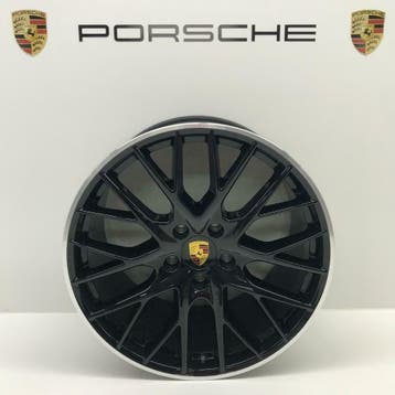 Porsche Panamera (971) 21 SportDesign zwart/alu  met banden, Ophalen, Gebruikt, Banden en Velgen, 21 inch