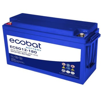 Ecobat Solar Gel Accu 12V 180Ah C100, Ophalen of Verzenden, Nieuw