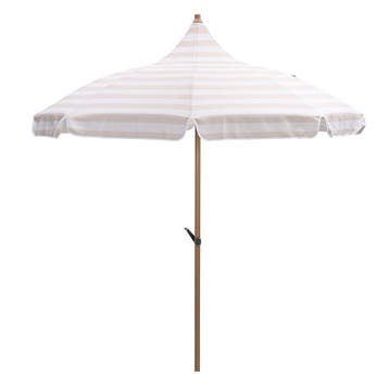 Garden Impressions Aloha stokparasol taupe - ecru Ø200 cm, Verzenden, Nieuw
