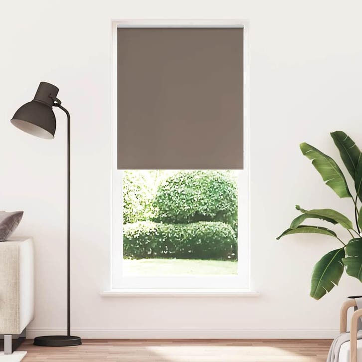 vidaXL Rolgordijn verduisterend 84,4 x 230 cm stofbreedte 80, Huis en Inrichting, Stoffering | Gordijnen en Lamellen, Bruin, Nieuw