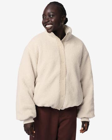 HEMA Omkeerbare damesjas Race teddy beige, Verzenden, Nieuw