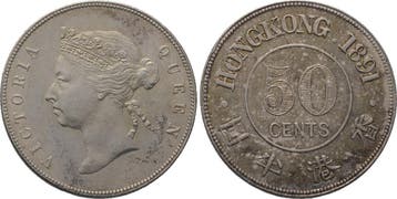 50 Cents 1891 Hongkong Victoria 1837-1901, Verzenden