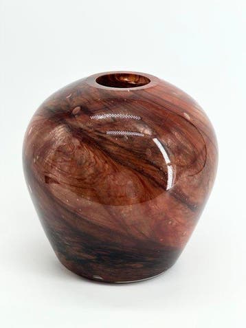 Vaas - Muranoglas - Marmer van Cocobolo