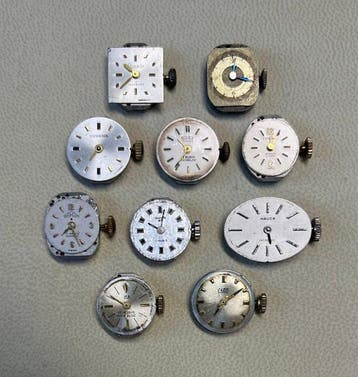 10 mechanische uurwerken (10) - Metaal - 1950-1960 -
