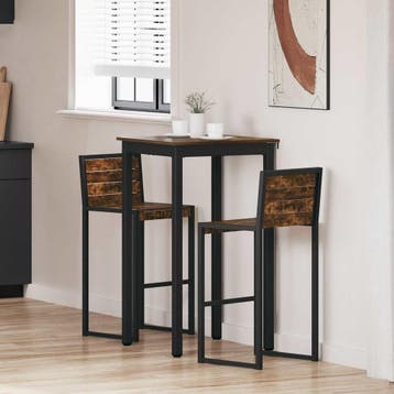 vidaXL Staande Bartafel Bewerkt hout Vierkant, Huis en Inrichting, Verzenden, Nieuw