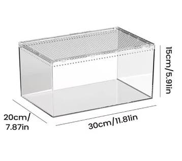 Transparant Reptielen Terrarium Acryl met Ventilatie, Dieren en Toebehoren, Verzenden, Nieuw