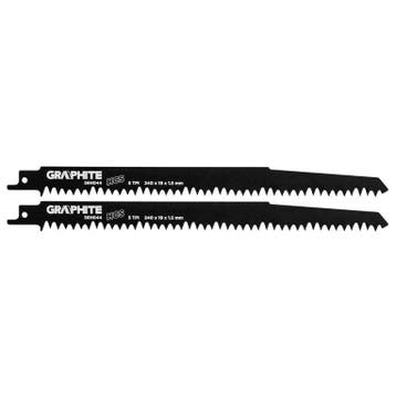 GRAPHITE Reciprozaagblad HCS 240mm – Set van 2 Stuks, Ophalen of Verzenden, Nieuw