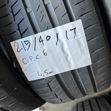 2 x Continental EcoContact 6 215-40-17 Zomerbanden 4,5mm, 17 inch, Ophalen of Verzenden, Band(en), Personenwagen