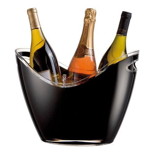Wijnkoeler | Polystyreen | Zwart/Transparant | Ovaal |, Zakelijke goederen, Horeca | Keukenapparatuur, Nieuw in verpakking, Verzenden