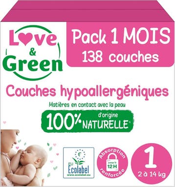 Love & Green Luiers Maat 1 | Tweedekansje | OP=OP, Overige merken, Overige typen, Ophalen of Verzenden, Zo goed als nieuw