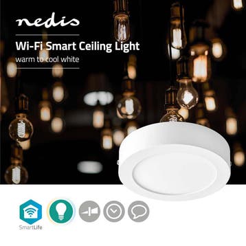 Nedis SmartLife Plafondlamp - Wi-Fi - Koel Wit / Warm Wit -, Verzenden, Zo goed als nieuw