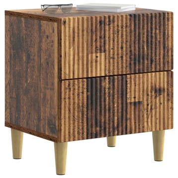 vidaXL Nachtkastje 2 pcs Oud hout 43 x 34,5 x 48 cm Bewerkt, Huis en Inrichting, Minder dan 45 cm, Verzenden, Nieuw, Minder dan 55 cm