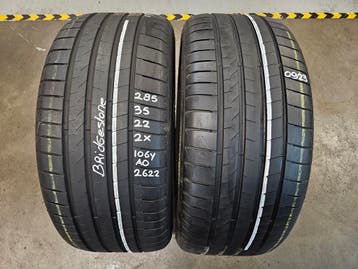 285/35/22 106Y BRIDGESTONE ZOMERBANDEN 6,7MM PROFIEL, Auto-onderdelen, Banden en Velgen, Ophalen, Gebruikt, 285 mm, Overige maten