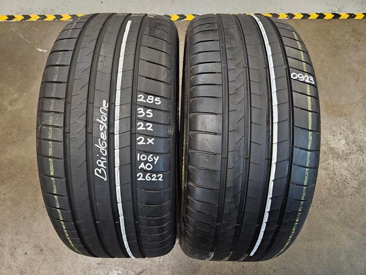 285/35/22 106Y BRIDGESTONE ZOMERBANDEN 6,7MM PROFIEL, Auto-onderdelen, Banden en Velgen, Overige maten, Erkend duurzaam, Zomerbanden
