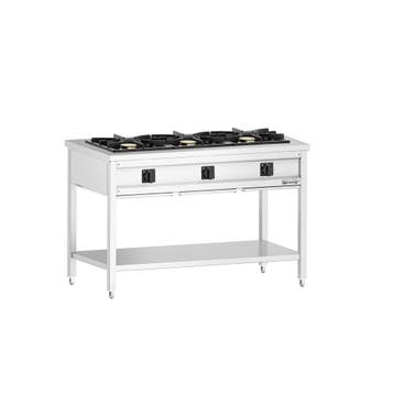 GGM Gastro | Gasfornuis - Giuseppe 600 - 1300x600mm - 25,5 |, Verzenden