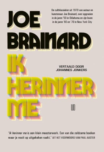 Ik Herinner Me | Joe Brainard | Nieuw, Ophalen of Verzenden, Nieuw, Joe Brainard