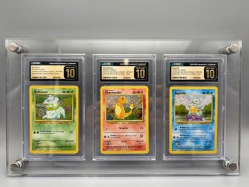 Pokémon - 3 Graded card - Bulbasaur, Squirtle & Charmander -, Nieuw