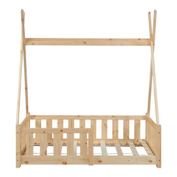 [en.casa] Kinderbed Tipi grenen met uitvalbeveiliging 70x140, Verzenden, Nieuw