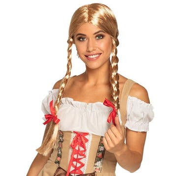 Tiroler pruik Heidi Blond, Verzenden, Nieuw