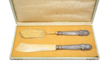 Taartschep - .833 zilver - 1850-1900 - Oorspronkelijke zaak, Antiek en Kunst