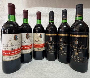1982 (x3) & 1989 (x3) Martínez Lacuesta - Rioja Reserva,, Nieuw