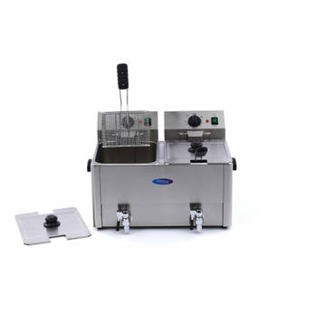 Frituurpan - 2x 8 L - 2 Manden - met Tapkraan, Verzenden, Nieuw in verpakking