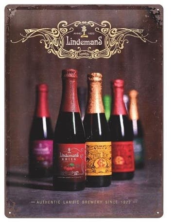 Lindemans reclamebord, Ophalen of Verzenden, Nieuw