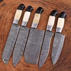 Keukenmes - Chefs knife - Gevouwen staal, hars en been -