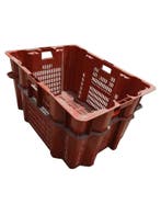 Nestbare Stapelbak, 800x600x440 mm, rood kunststof, gebruikt, Doe-het-zelf en Verbouw, Kratten en Dozen, Gebruikt, 60 cm of meer