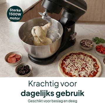 1500W Keukenmachine - Keukenrobot - 5L - Keukenmixer, Verzenden, Zo goed als nieuw