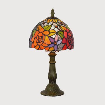 Stijlvolle Tiffany Tafellamp met Glas-in-Lood - Sfeervolle L, Huis en Inrichting, Verzenden, Nieuw