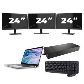 Dell Latitude 7310 -   i5-10e 16GB  - 256GB  + 3x 24 inch, Qwerty, Verzenden, 13 inch, Refurbished