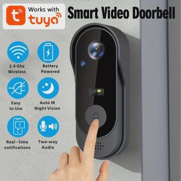 Slimme WiFi Videodeurbel met HD Camera - Tweeweg Audio & Nac, Verzenden, Nieuw