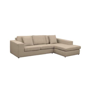 Loungebank Lelystad - loungebanken - Beige, Nieuw, 150 cm of meer, Stof, 250 tot 300 cm