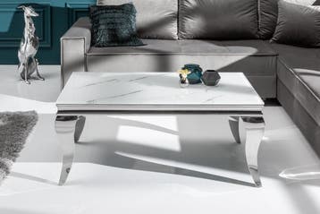 Elegante salontafel MODERN BAROQUE 100cm glazen blad in, Ophalen of Verzenden, Nieuw