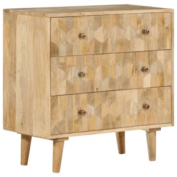 vidaXL Ladekast 70x35x70 cm massief mangohout, Huis en Inrichting, Kasten | Buffetkasten, Verzenden, Nieuw, 50 tot 100 cm, Minder dan 100 cm