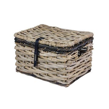 Basil Mand Dijon Small  rotan grijs/zwart met Deksel, Verzenden, Nieuw